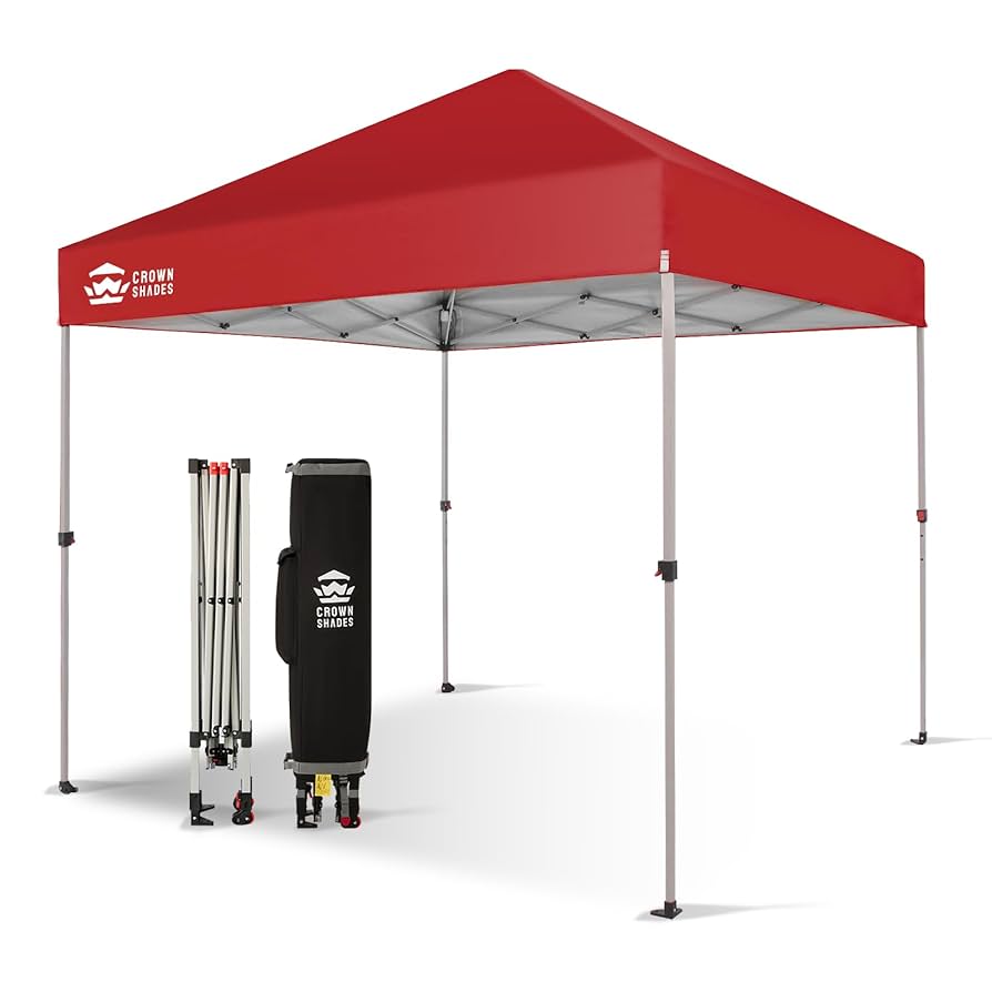 CROWN SHADES 8x8 ポップアップキャノピー - ビーチテント ワン Amazon.com : CROWN SHADES 8x8 Pop Up Canopy - Beach Tent